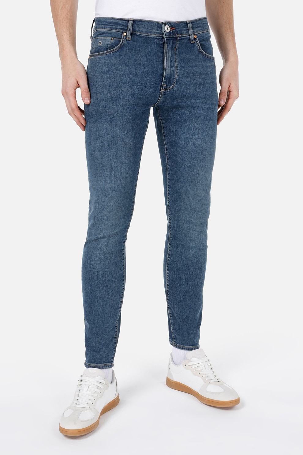 COLIN'S, Blugi skinny cu talie medie, Albastru inchis, W27-L30