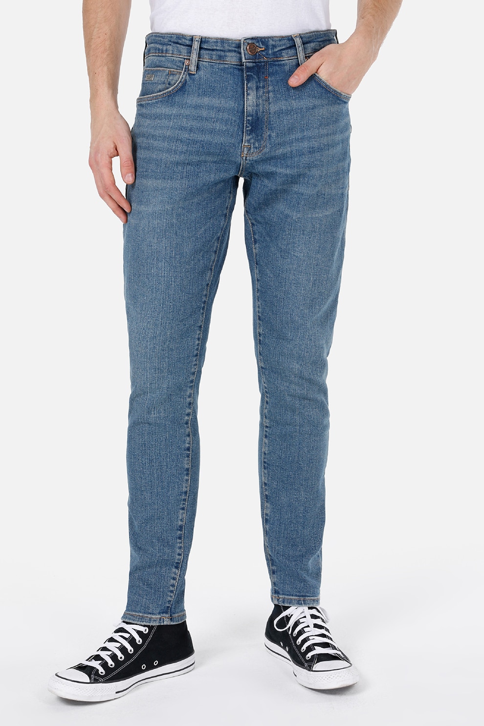 COLIN'S, Blugi slim fit, Albastru prafuit, W28-L32