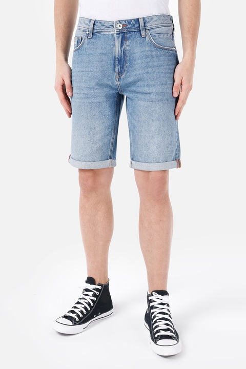 COLIN'S, Blugi scurti regular fit, Albastru pastel/Alb optic, XL