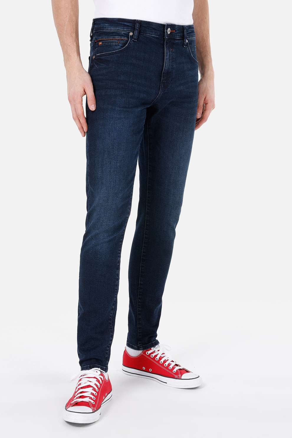 COLIN'S, Blugi skinny cu aspect decolorat, Bleumarin, W29-L32