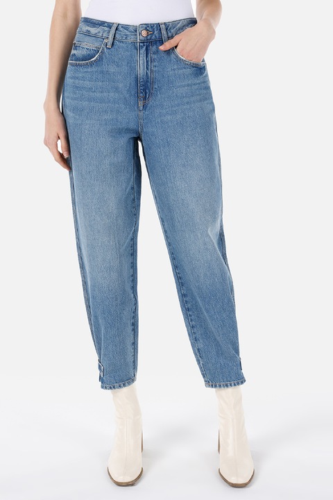 COLIN'S, Blugi cu croiala dreapta si talie medie, Albastru inchis