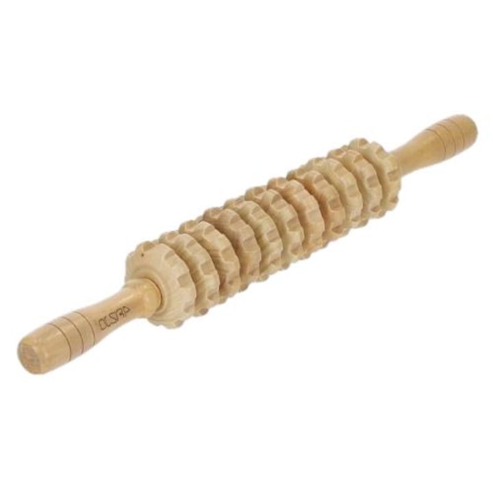 Масажор ролка, 4FIZJO, дърво, 17см