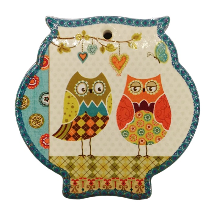 Suport ceramic pentru pahare, ClauM, albastru, 11x11cm, 19-1/12