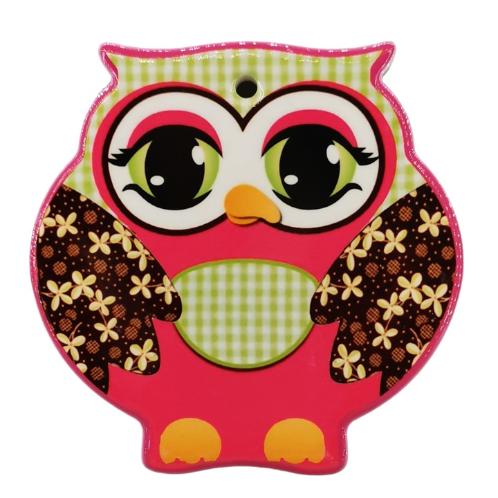 Suport ceramic pentru pahare, ClauM, roz, 11x11cm, 19-1/12