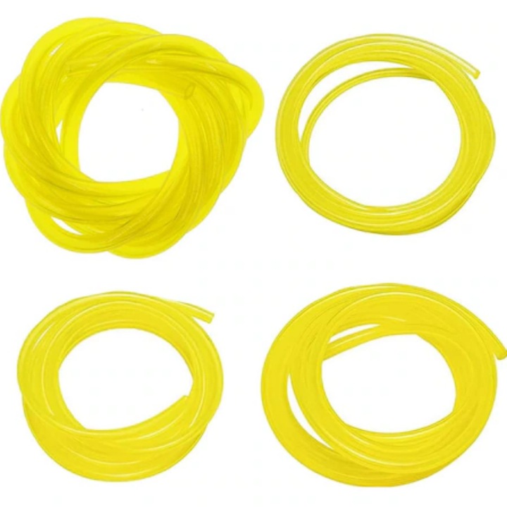 Set 4 furtunuri ulei Sunmostar, rezistente la ulei si coroziune, cauciuc, galben