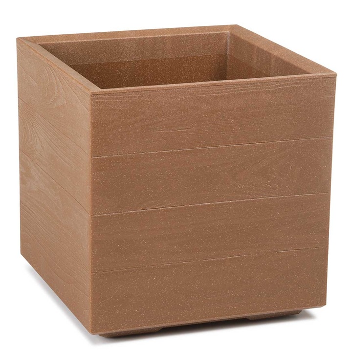 Ghiveci, HowHomely, Betonique, 39.4x39 cm, Plastic, Maro