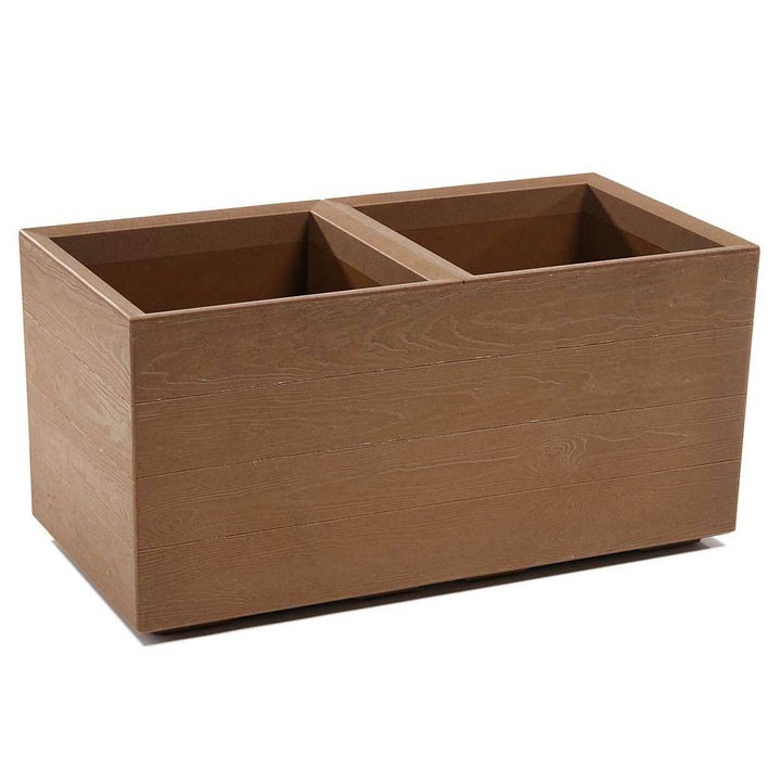 Ghiveci, HowHomely, Betonique ECO, 39.4x78 cm, Plastic, Maro