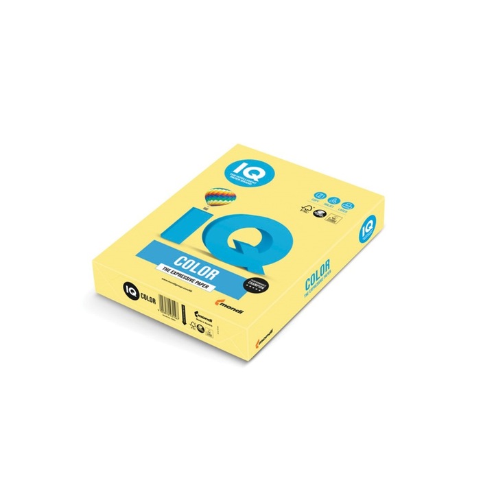Carton color A4 IQ 160 g/mp 250 coli/top galben pal