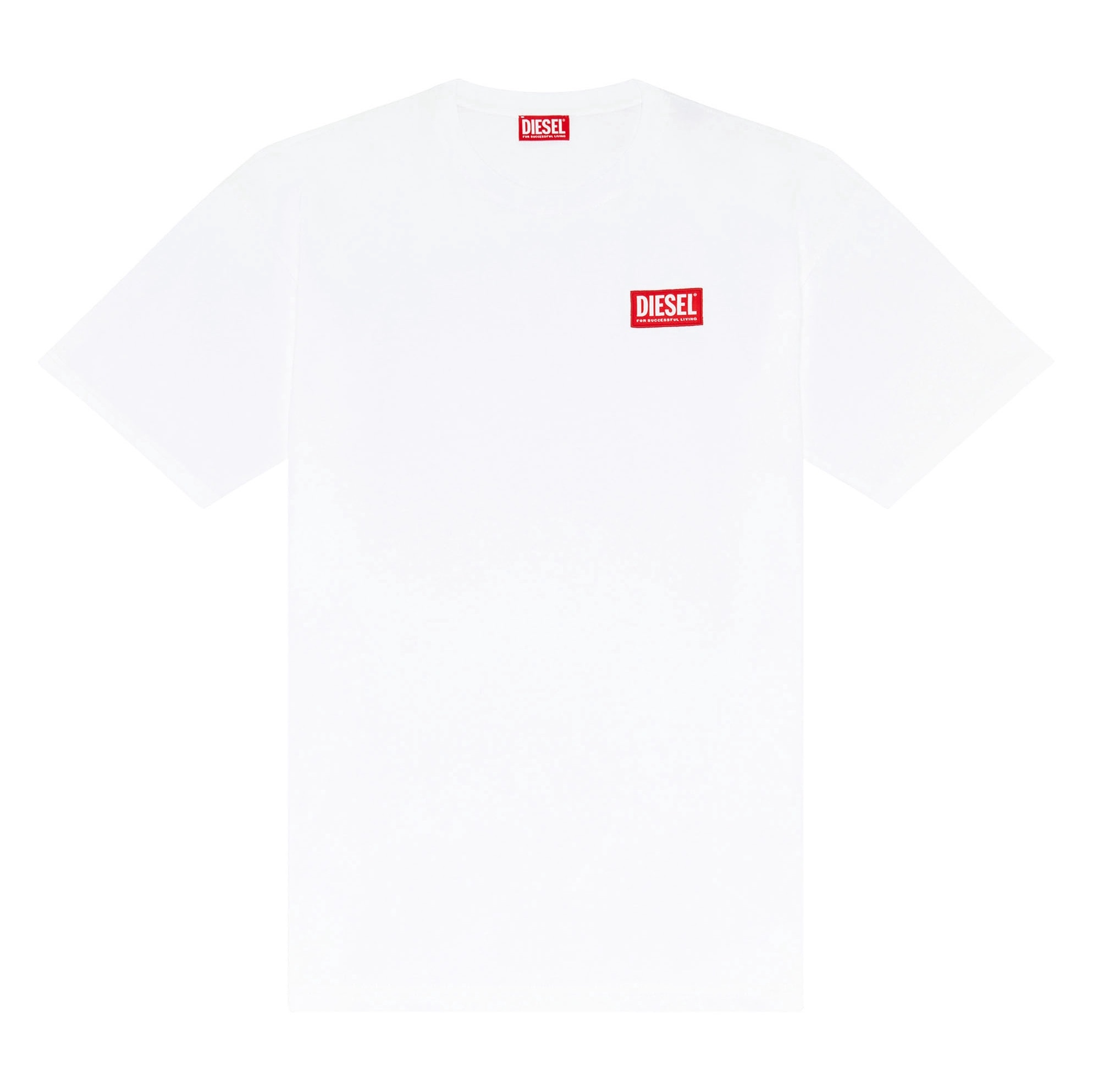 Diesel, Tricou regular fit cu detaliu logo 31895 T-Box, Alb, L
