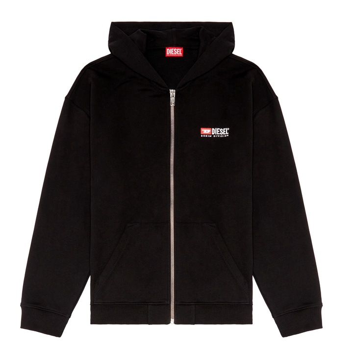 Diesel, Hanorac cu fermoar si maneci cazute, Negru