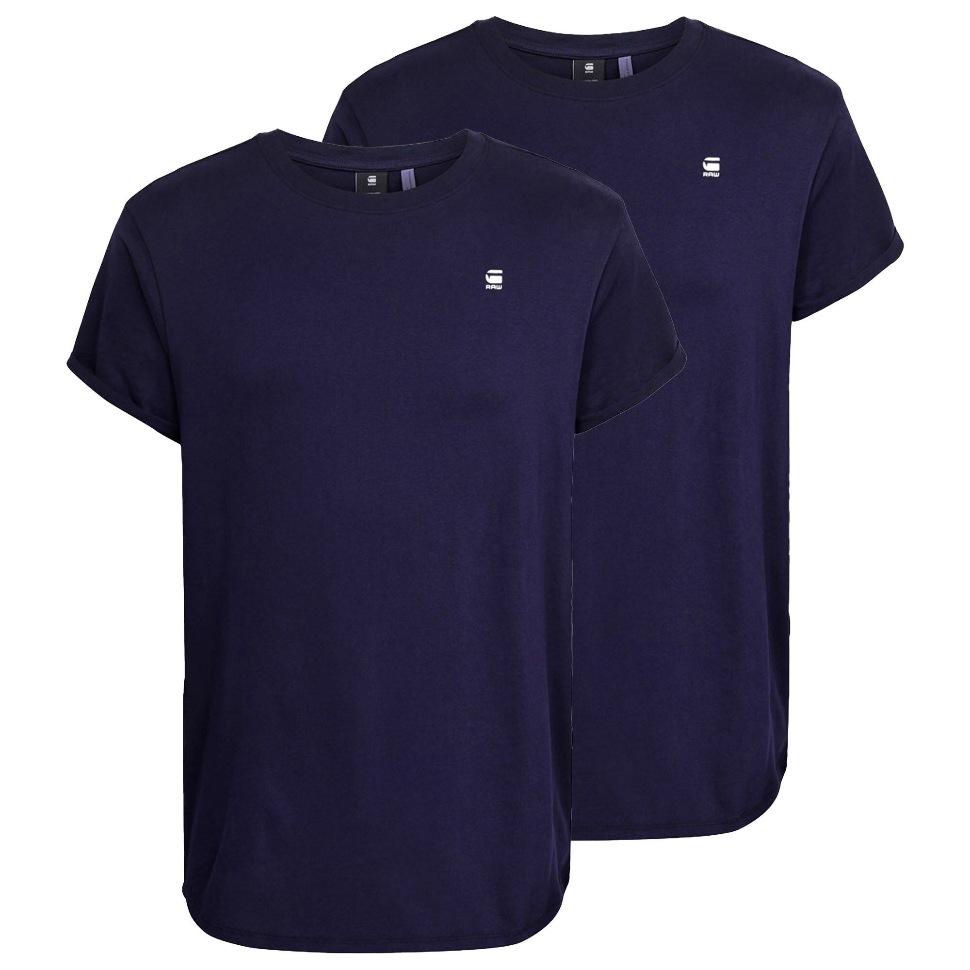 G-STAR, Set de tricouri din bumbac organic - 2 piese, Albastru, L