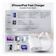 Pachet 4 buc Incarcator retea 20W pd usb C, pentru iPh 15pro, 14, 13 12 Pro Max, 1 Cablu de date USB-C - C, 60w, USB-C Light 37w, Adaptor auto USB-C, 20W