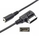 Aux IN adapter csatlakozó Volkswagen Tiguan GTI CC Skoda Fabia Octavia Seat Audi A6L Q5 Q7 A8 S5 A5 A4L A3 MMI 3G / MMI 2G / AMI / MDI fekete