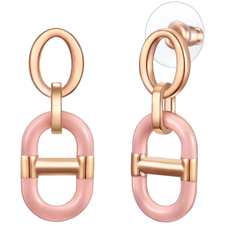 Lulu & Jane, Cercei placati cu aur de 14K, Auriu rose