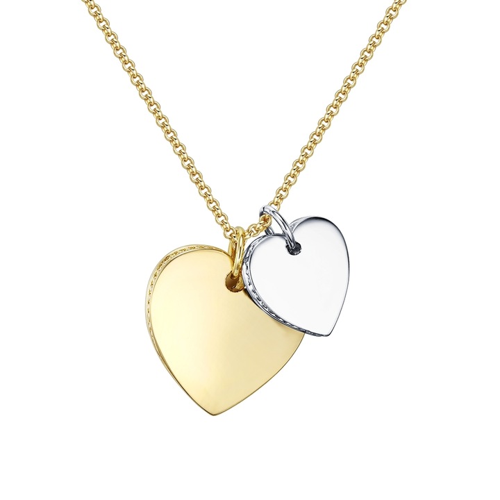 Lulu & Jane, Colier ajustabil placat cu aur de 14K, Auriu, Galben