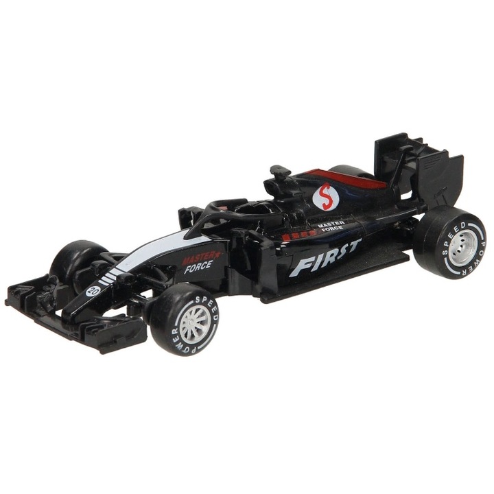 2-Play fém modell, Forma 1-es autó, fekete, 13 cm