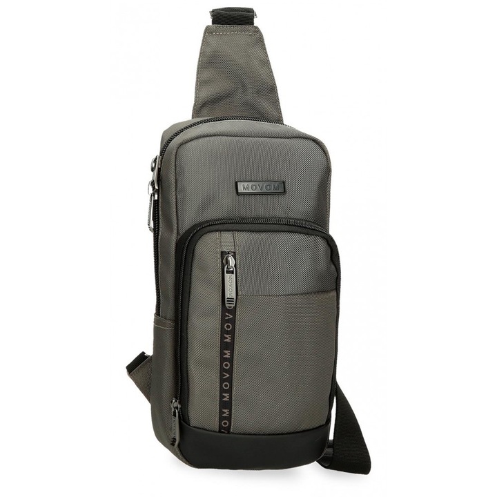 Férfi crossbody táska, Movom Buster, szürke, 16x31x5.5 cm