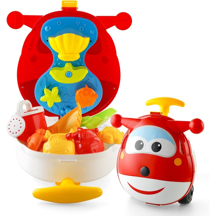 Играчка за плаж Super Wings, количка, детска кутия за багаж