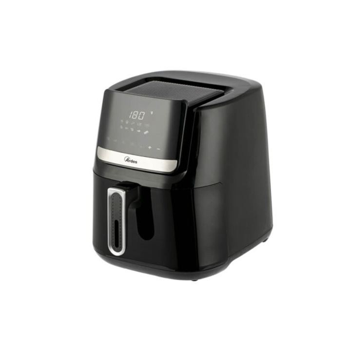 Friteuza cu aer cald Ardes Eldorada ARFRYA06, Air Fryer, 1600 W, Display digital, 6, 5 L, 10 programe, Negru