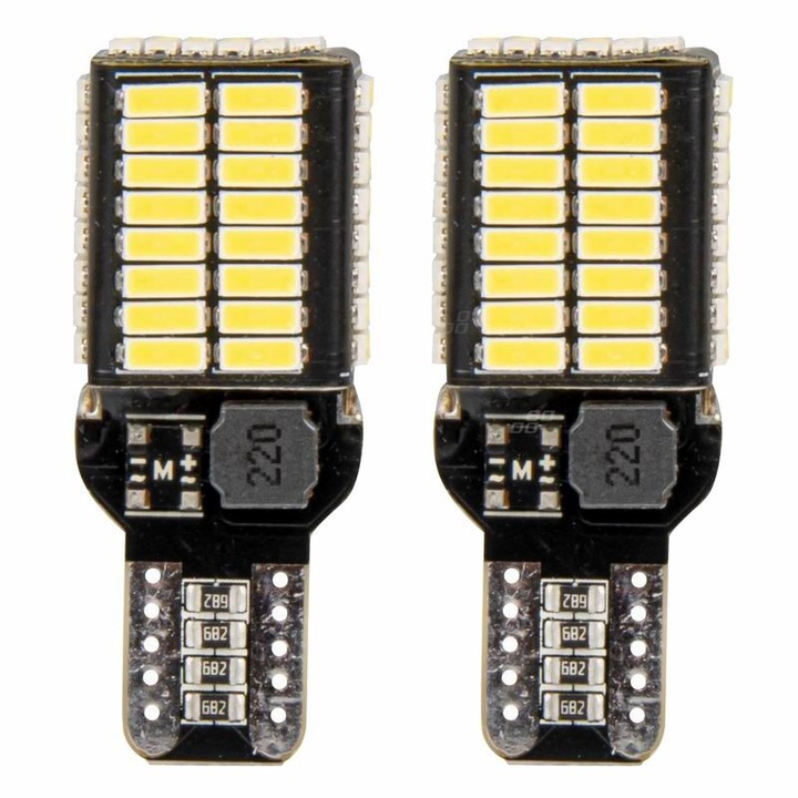Set 2 becuri T15e, 54 LED-uri SMD4014, 12-24V, W16W CANBUS, alb, Pro Series, 03724 Amio