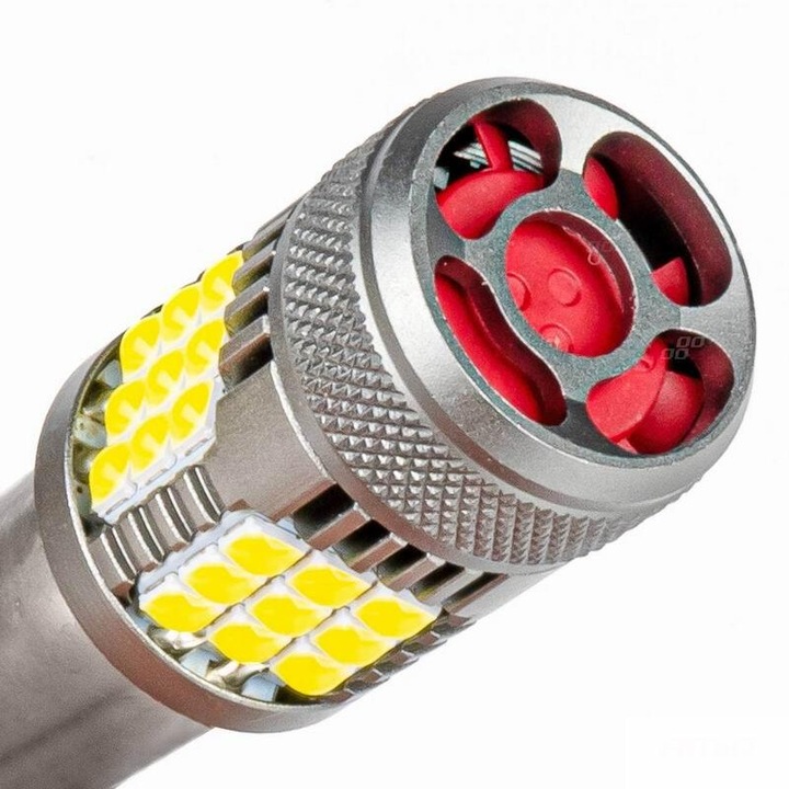 2 db irányjelző izzó készlet, 36 LED SMD3030, 12-24V, 1156 BA15S P21W, R10W, R5W, ventilátorral, Canbus, fehér, Pro Series 03722 Amio