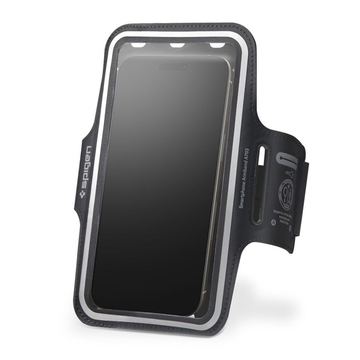 Futó telefontok, széf tok, max 6,9", futó telefon, max 6,9" - Spigen Dynamic Shield, W23, Lexgard, Deep Dark