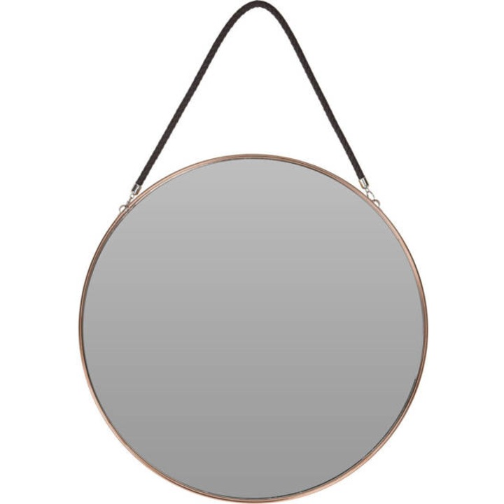 Függesztett dísztükör, arany kerettel, Ø 38 cm