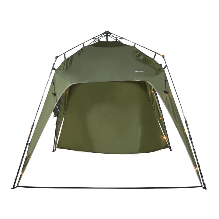 Pro.tec LED-es kerti pavilon ACPZ-7212 Barendrecht 250x250x190cm poliészter űvegszál zöld