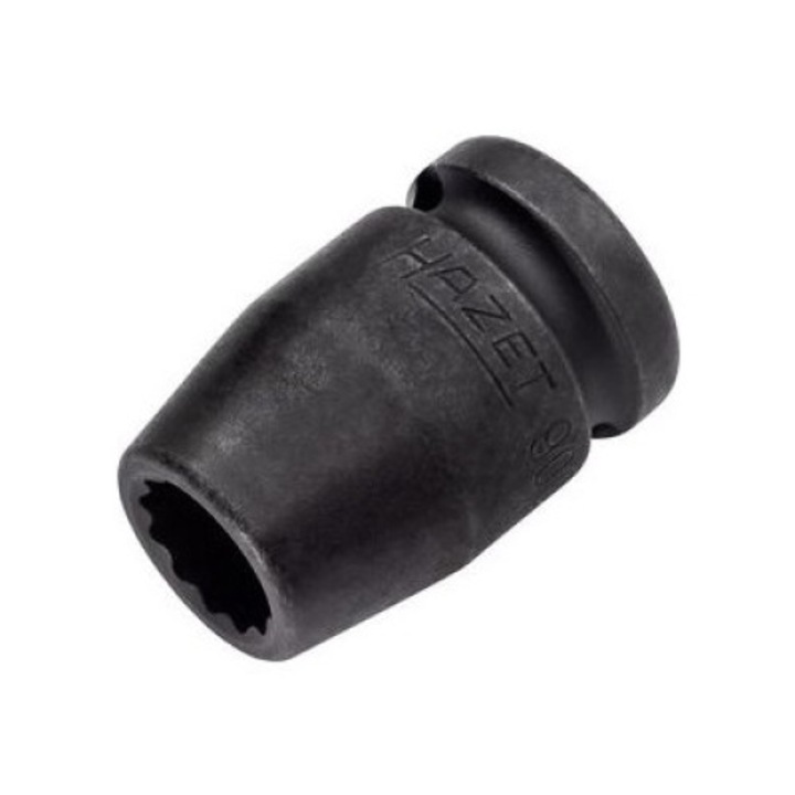 Cheie tubulara de impact HAZET, lungime 38 mm, deschidere 12 mm, antrenor patrat 1/2 inch