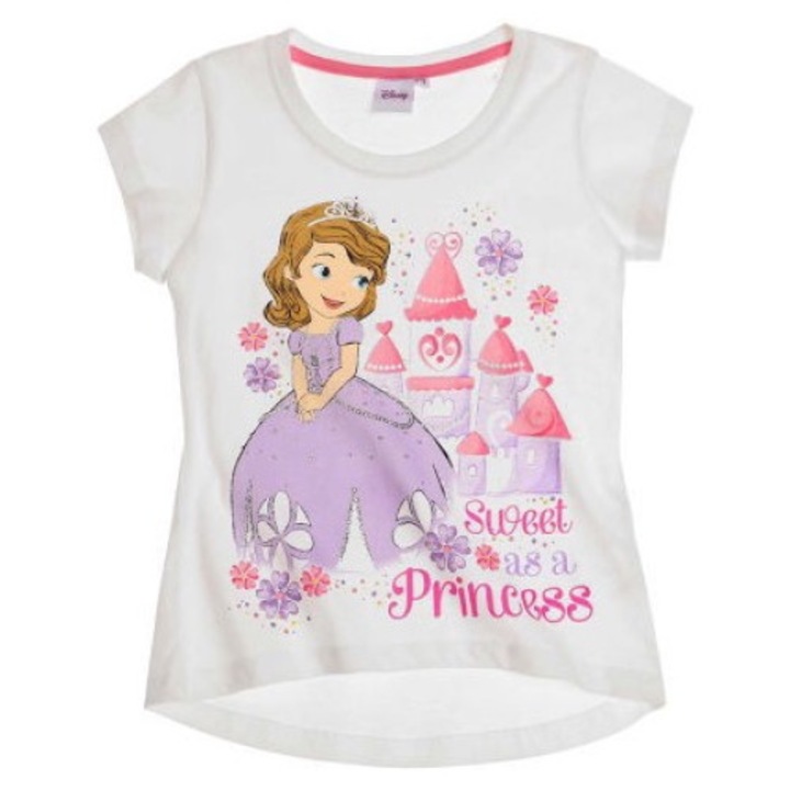 Fehér póló rövid ujjal Sofia, LamaLoLi