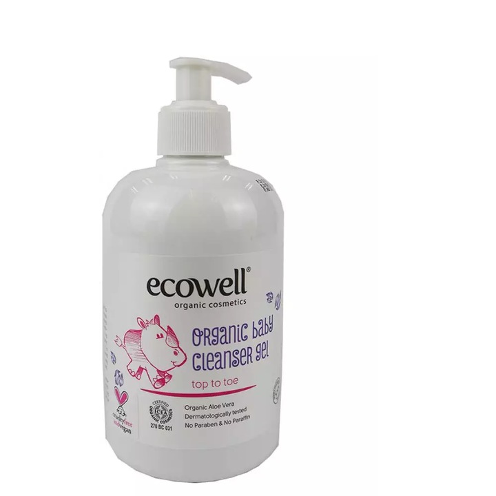 ECOWELL био гел за вана за бебета 500 мл – От глава до пети