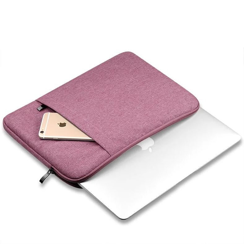 Husa de protectie, Compatibila cu Textil, Ultra Soft, Macbook Pro/Air 13"-14", Roz