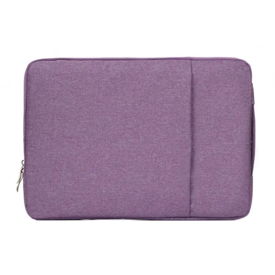 Husa de protectie, Compatibila cu Textil, Interior moale, Macbook 13"-13.3", Fermoar, Mov