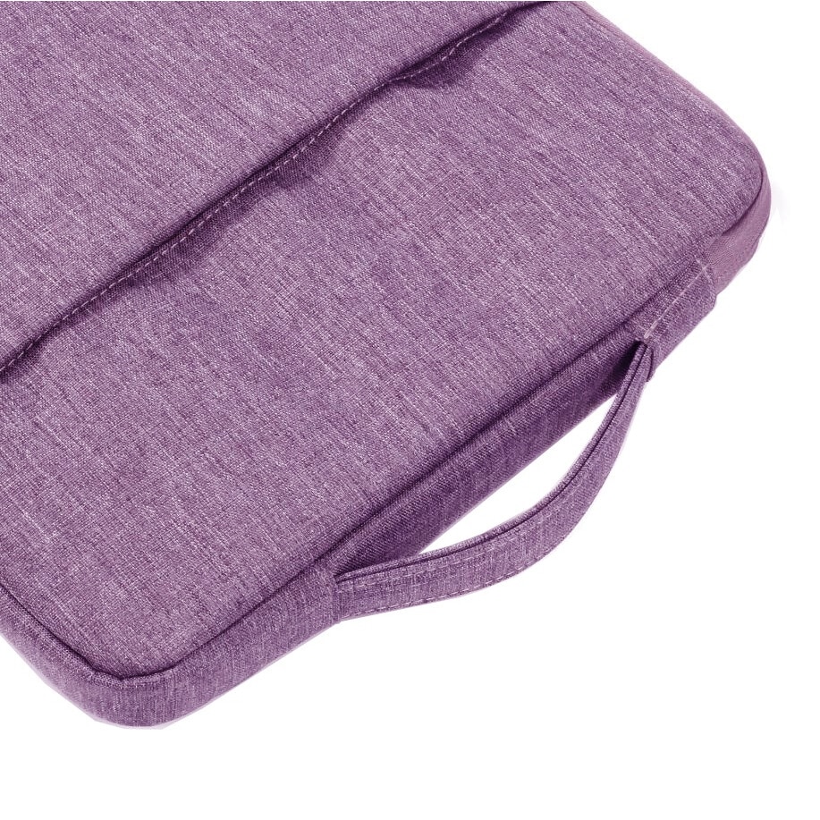 Husa de protectie, Compatibila cu Textil, Interior moale, Macbook 13"-13.3", Fermoar, Mov