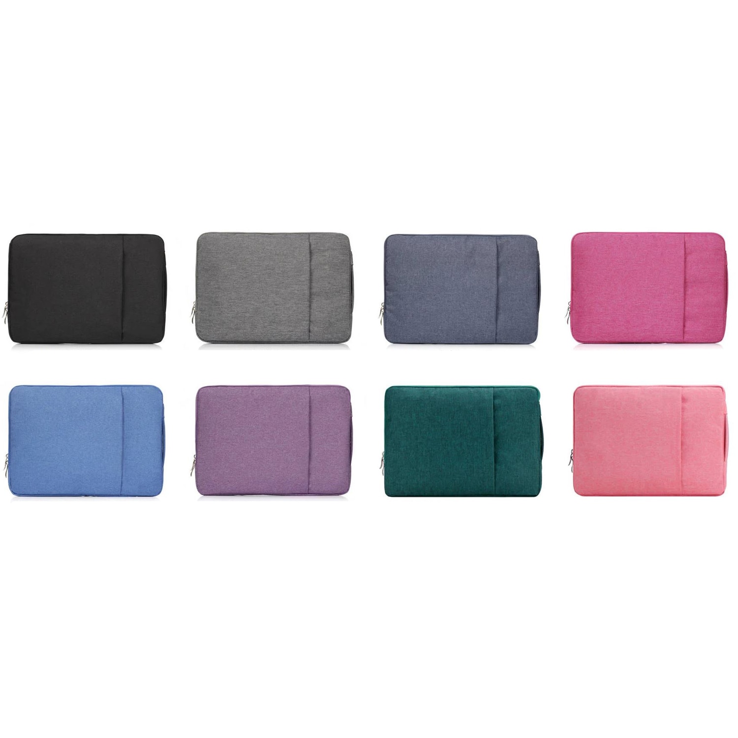 Husa de protectie, Compatibila cu Textil, Interior moale, Macbook 13"-13.3", Fermoar, Mov