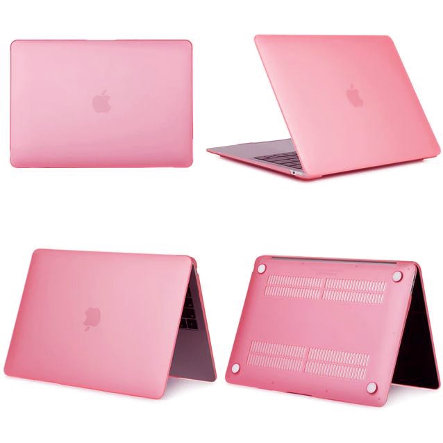 Carcasa de protectie, Compatibila cu Macbook Pro 13", Ultra-Slim, Roz mat