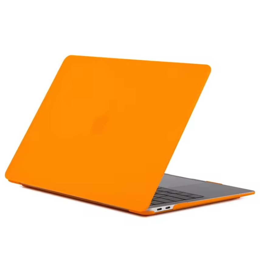 Carcasa de protectie, Compatibila cu Macbook Air 13,6" M2, Ultra-subtire, Portocaliu