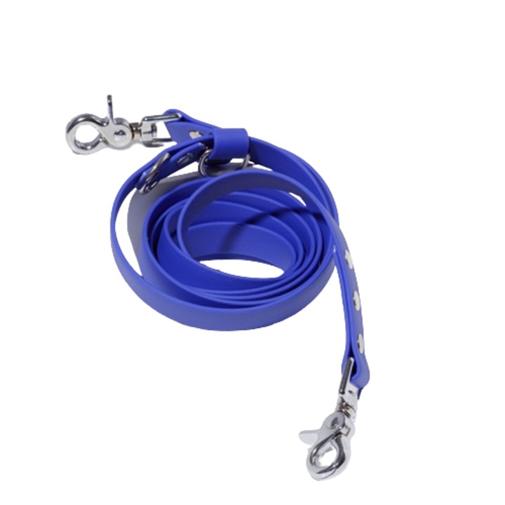 Lesa Hands-Free caine din biothane TOTO Accessories - Doctor Totolici, culoare Royal Blue, 200 cm