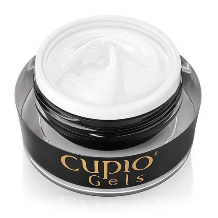 Gel pentru tehnica fara pilire - Make-Up Fiber Sparkle Ivory 50ml, Cupio