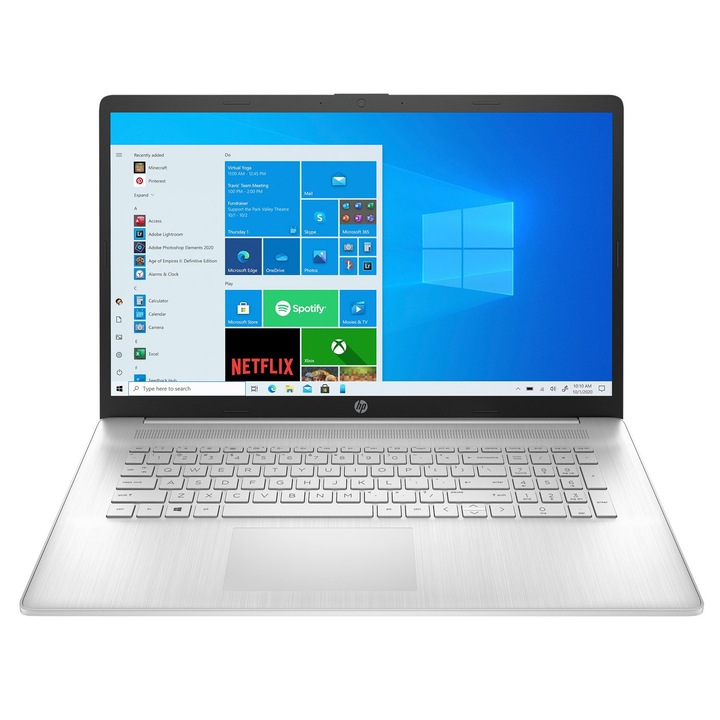 Laptop HP 17, 17.3" Full HD, Intel® Core™ i5 1335U pana la 4.6 GHz, 16 GB RAM DDR4 3200, 512 GB SSD, Intel Iris Xᵉ Graphics, Windows 11 Home, Grey DDR4