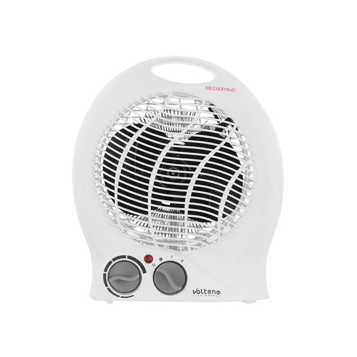 Termoventilátor Volteno, 2000W, 3 fűtési fokozat, fehér, 26x22x13cm