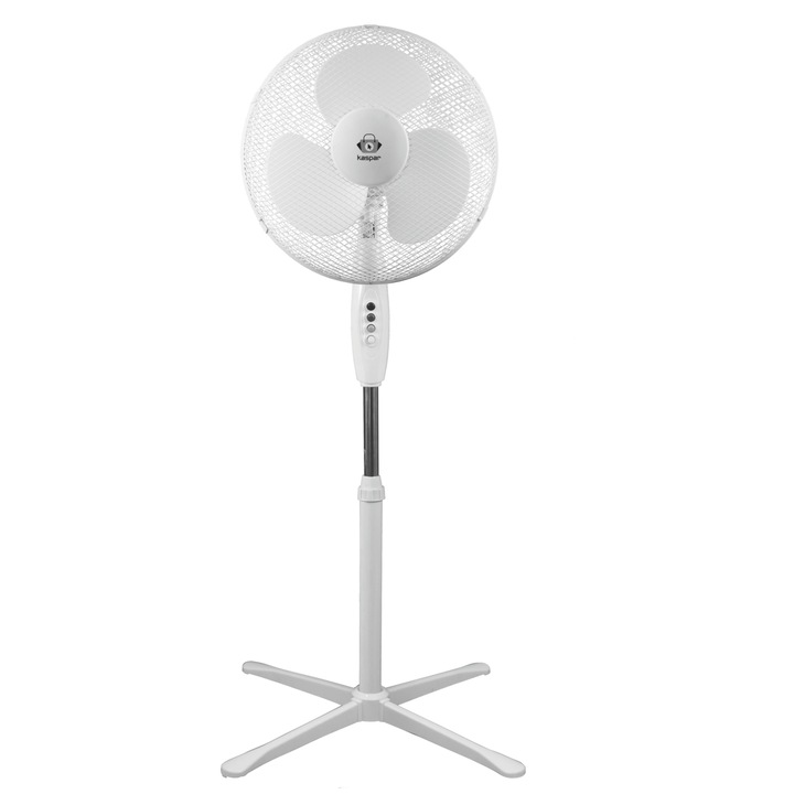 Ventilator de podea Volteno, 3 viteze, 40W, 36cm, alb, 60x60x120cm