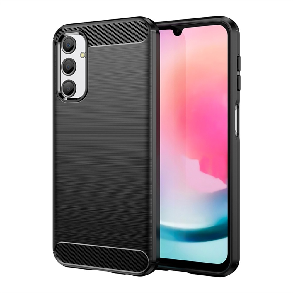 Husa compatibila cu Samsung Galaxy A25 5G Techsuit Carbon Silicone Black