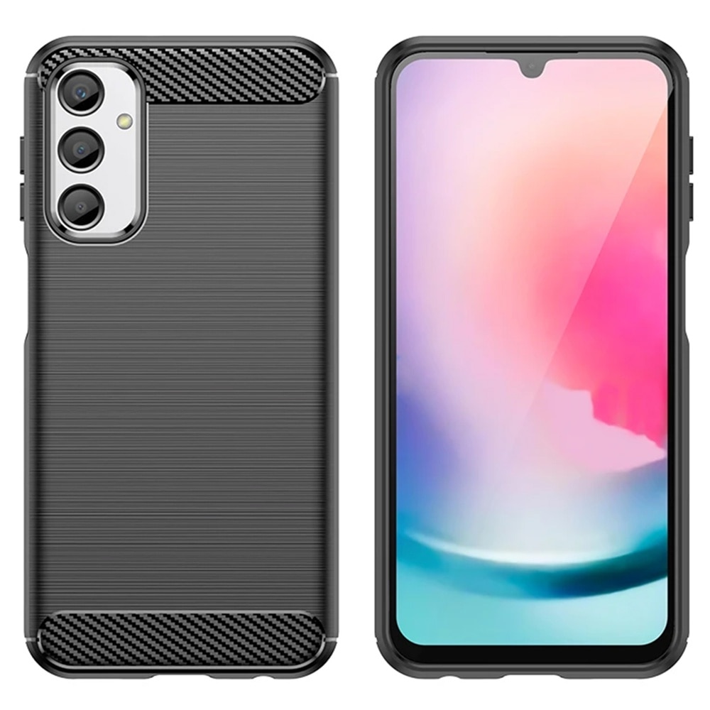 Husa compatibila cu Samsung Galaxy A25 5G Techsuit Carbon Silicone Black