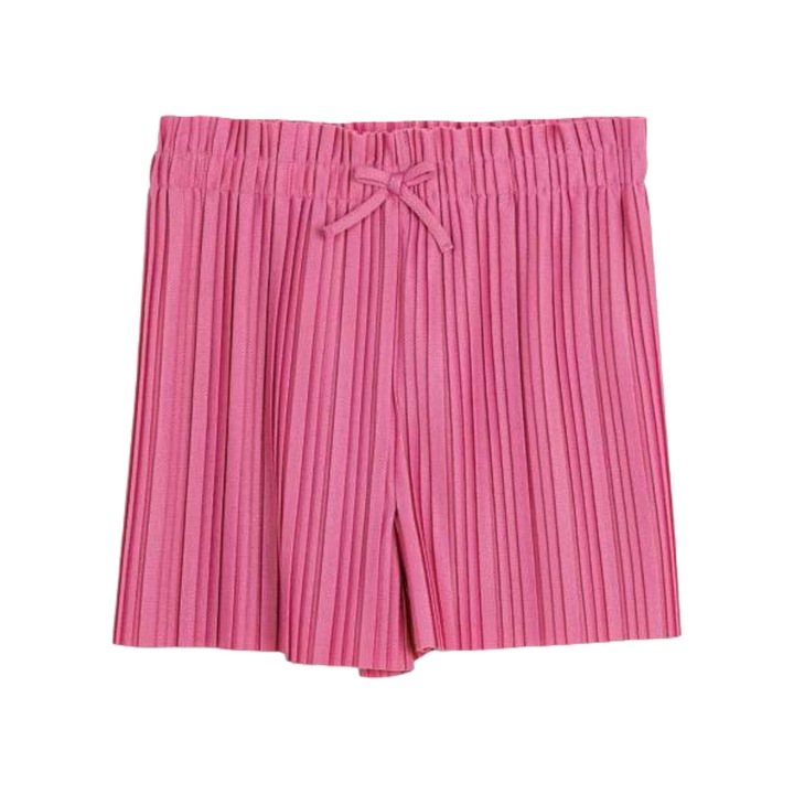 Pantaloni scurti plisati, roz, 12 ani, 152 cm