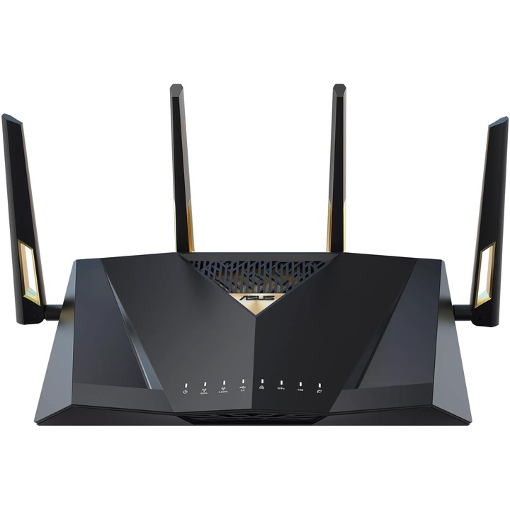 ASUS RT-BE88U Gaming Wireless router, BE7200, Wi-Fi 7, Dual-Band, Quad-Core 2.6GHz CPU, 256MB/2GB Flash/RAM, 4K-QAM, MLO, 10G dual-port, SFP+, 2.5G quad-port, AiProtection Pro, Adaptive QoS, VPN Fusion, Instant Guard, IPTV, OFDMA, MU-MIMO, AiMesh