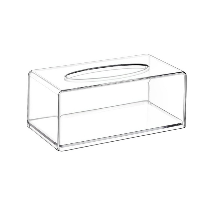 Cutie Servetele, Acril, Transparenta, 21x12x9 cm