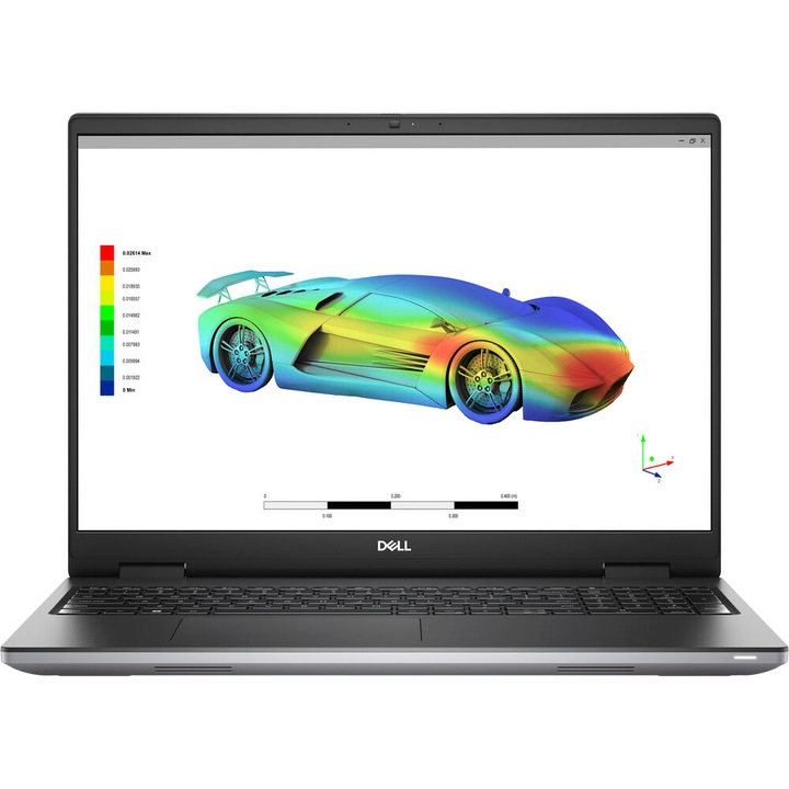 Laptop Dell Precision 7670 cu procesor Intel® Core™ i5-12600HX pana 4.6 GHz, 16" FHD+ IPS, 32GB RAM, 512GB SSD, nVidia RTX A2000 8GB, Windows 11 Pro, Grey