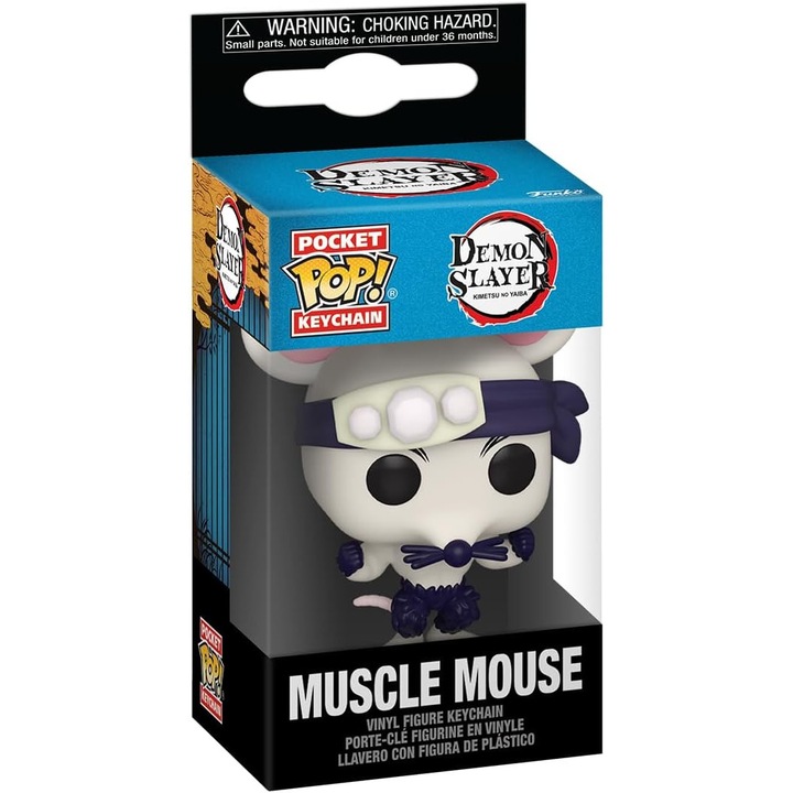 Kulcstartó - Pop! Demon Slayer: Muscle Mouse, bakelit