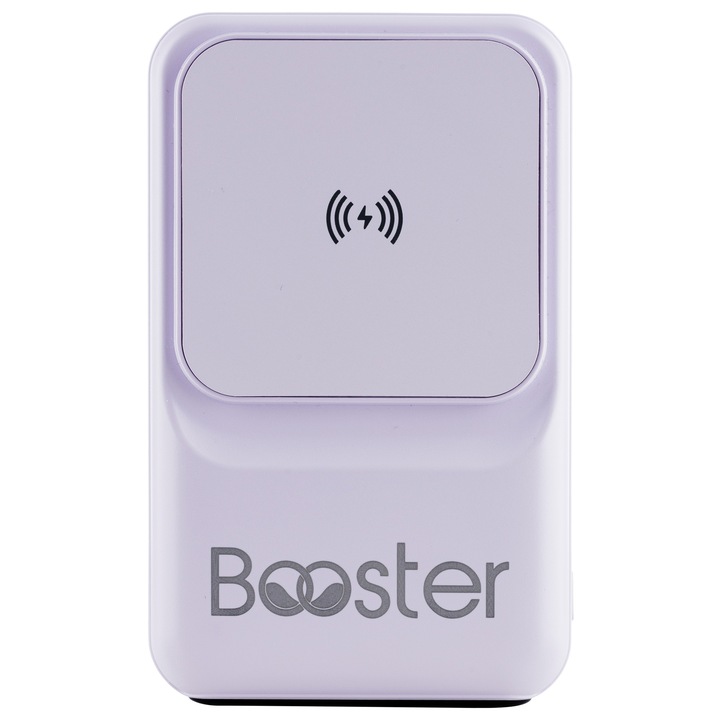 Baterie externa Booster, Qi Fast Charge, incarcare magnetica Wireless 15W, prin Cablu 22.5W, display LED, capacitate 10.000 mAh, conectivitate Lightning, USB si Type C input/output, marime 112*68*23mm, greutate 200g, compatibil Apple, Samsung, Mov